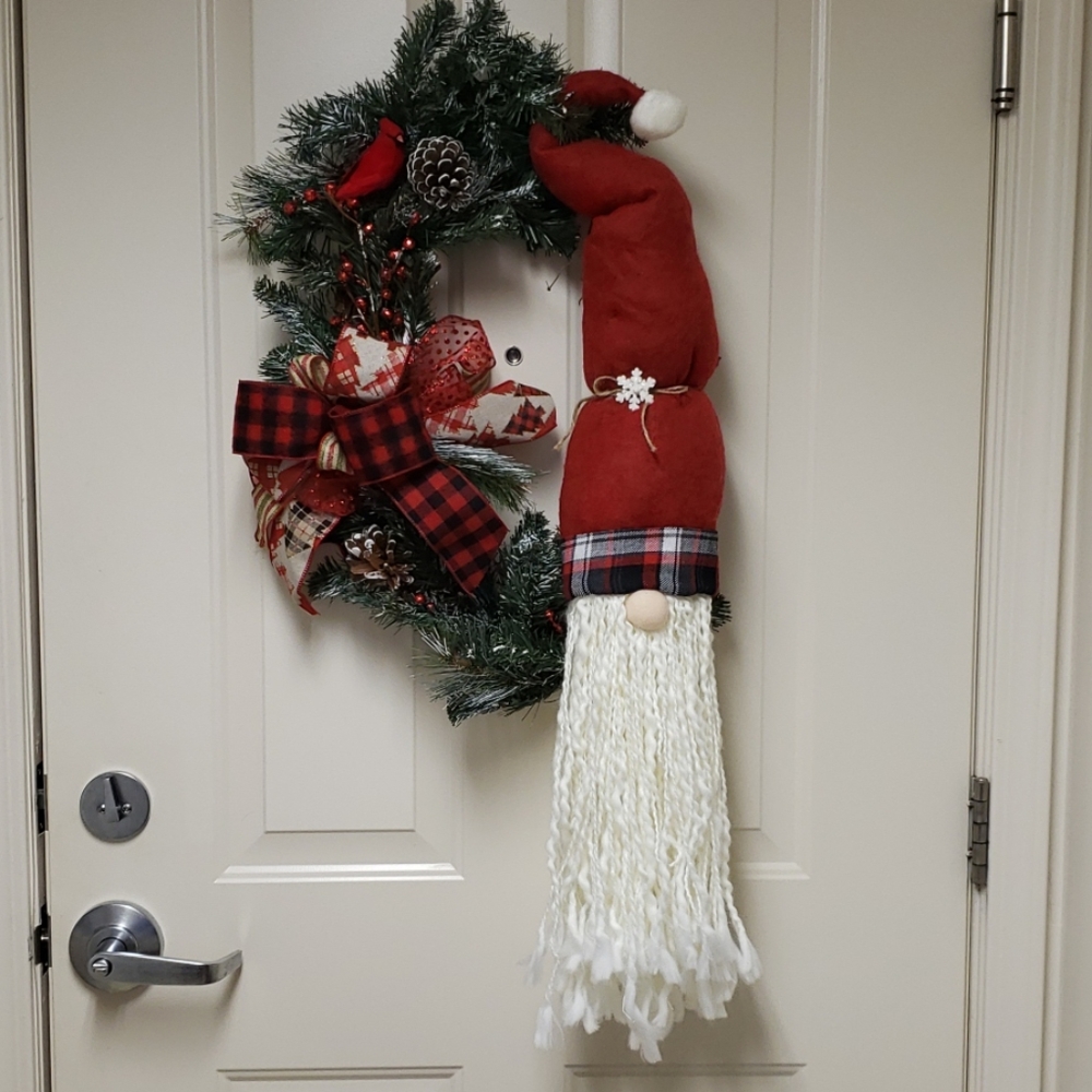 Gnome for the Holidays Lighted Wreath...New